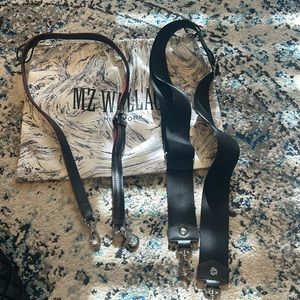 Never used !  Mz Wallace bag.  black , comes with 3 straps